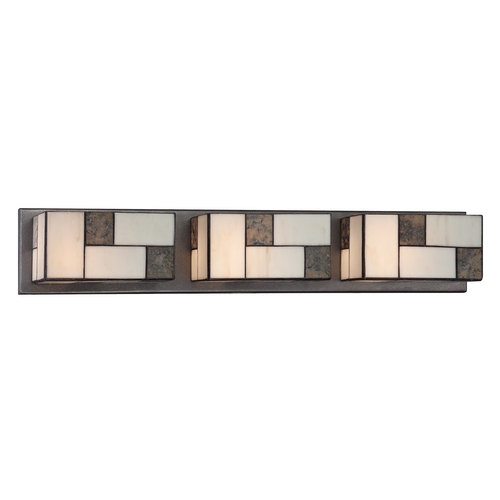 Designers Fountain Lighting Bathroom Light with Art Glass in Charcoal Finish 84103-CHA