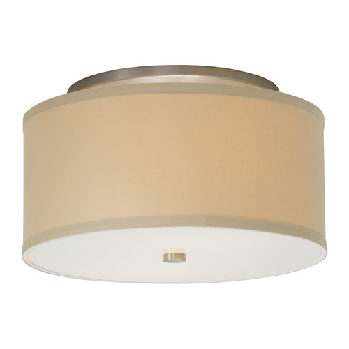 Visual Comfort Modern Collection Mulberry Large LED Flush Mount in Nickel by Visual Comfort Modern 700TDMULFMLCS-LED830
