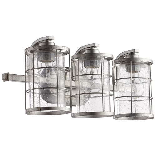 Quorum Lighting Ellis Tumbled Steel Bathroom Light by Quorum Lighting 3/7/5364