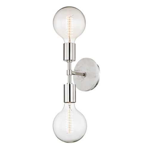 Mitzi by Hudson Valley Chloe Sconce in Polished Nickel by Mitzi by Hudson Valley H110102-PN