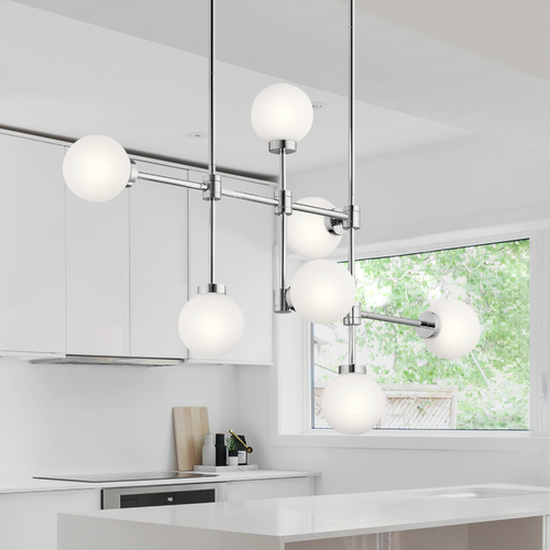 modern rail chandelier