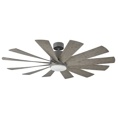 Modern Forms by WAC Lighting Windflower 60-Inch LED Smart Outdoor Fan in Graphite 3000K by Modern Forms FR-W1815-60L-GH/WG