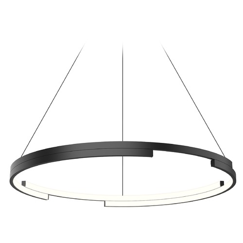 Anello Minor 32-Inch LED Pendant in Black by Kuzco Lighting