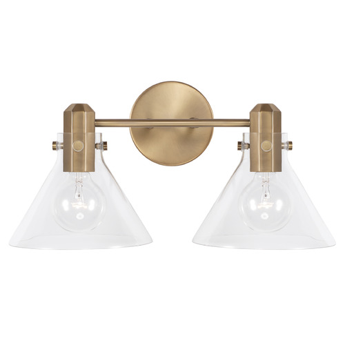Capital Lighting Greer 18.25-Inch Vanity Light in Aged Brass by Capital Lighting 145821AD-528