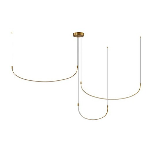 Talis Brushed Gold LED Multi-Light Pendant by Kuzco Lighting