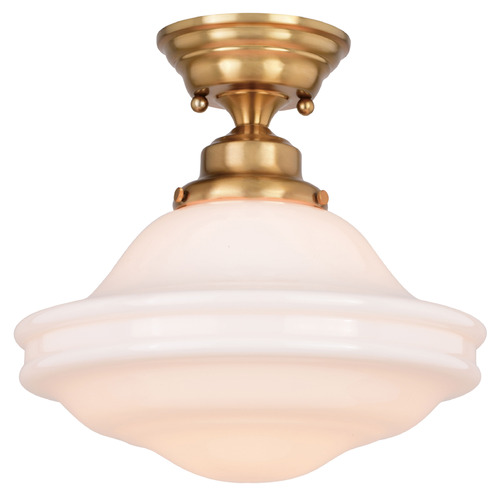 Vaxcel Lighting Huntley Natural Brass Semi-Flushmount Light
