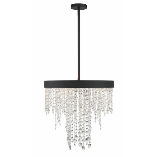 Crystorama Lighting Winham 20-Inch Crystal Chandelier in Black by Crystorama Lighting WIN-615-BF-CL-MWP