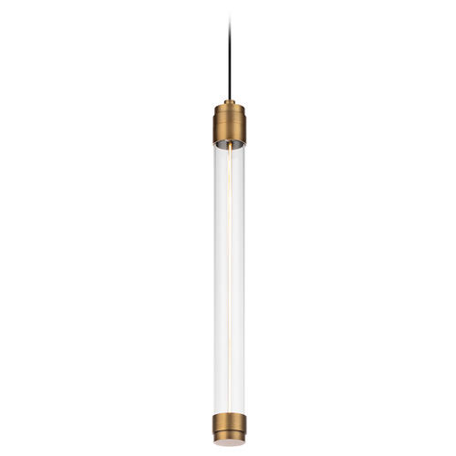 Jedi 15-Inch LED Pendant in Aged Brass by WAC Lighting