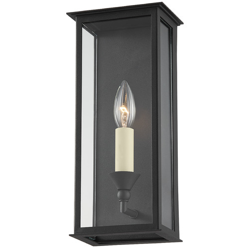 Troy Lighting Chauncey Textured Black Outdoor Wall Light