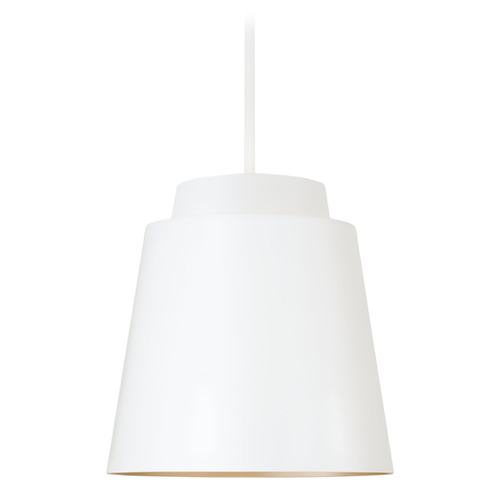 Capital Lighting Pratt Matte White Pendant Light with Empire Shade
