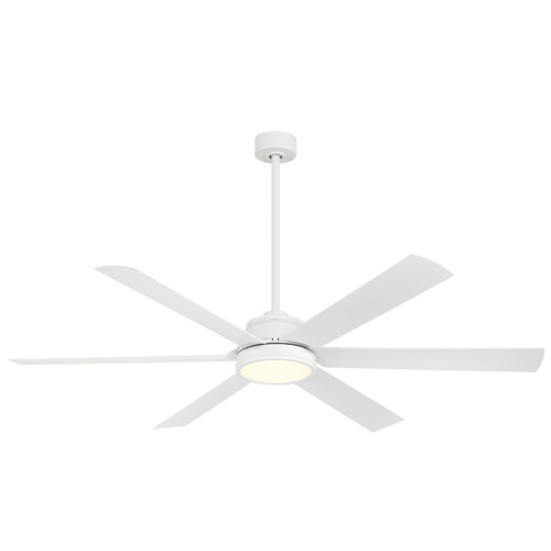 Cairo 65-Inch Smart LED Outdoor Fan in Flat White by Minka Aire