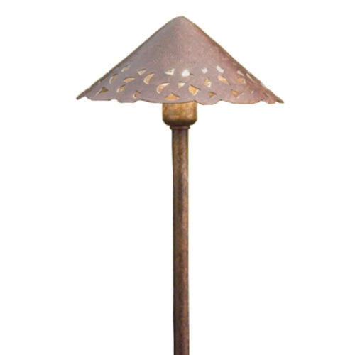 Cast Hammered Roof 12V Path Light in Textured Tannery Bronze by Kichler Lighting