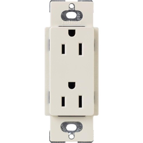 Designer Style Tamper Resistant Receptacle in Light Almond 15A