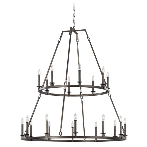 Visual Comfort Studio Collection Landen Smith Steel Chandelier by Visual Comfort Studio F3217/20SMS