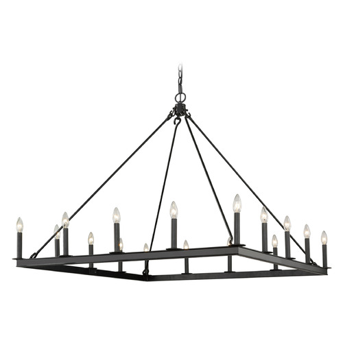 Barclay Matte Black Chandelier by Z-Lite