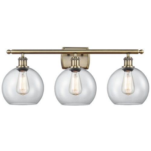 Innovations Lighting Innovations Lighting Athens Antique Brass LED Bathroom Light 516-3W-AB-G122-LED