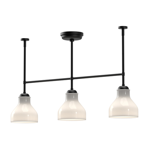 Alora Lighting Alora Lighting Westlake Matte Black Island Light with Bowl / Dome Shade LP540334MBGO