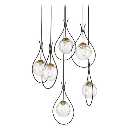 Minka Lavery Cody Coal & Soft Brass Multi-Light Pendant by Minka Lavery 1536-726