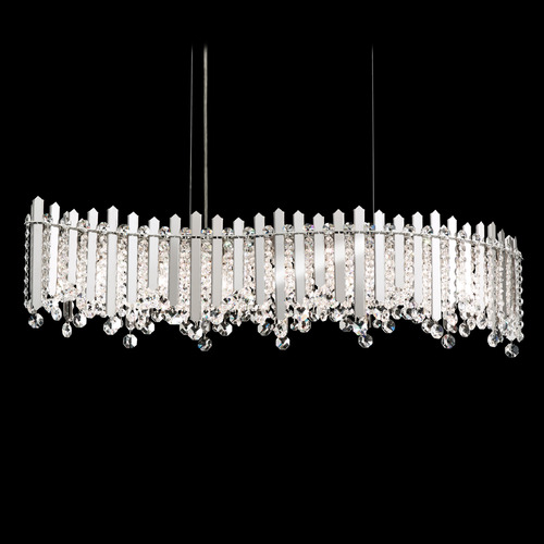 Schonbek Worldwide Lighting Chatter Polished Stainless Steel Island Light