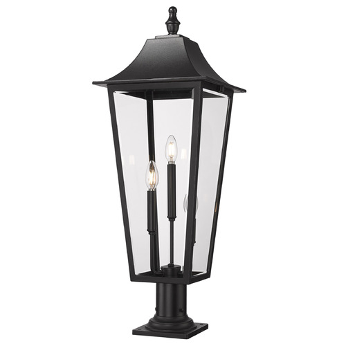 Z-Lite Gannon Black Post Light