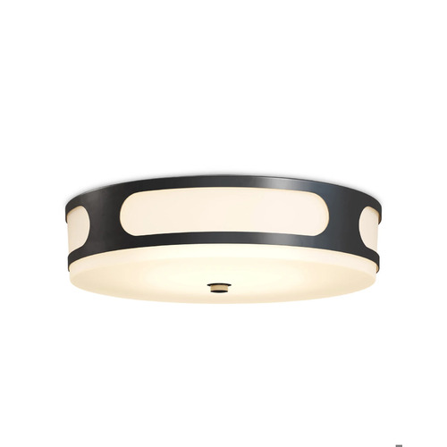 Currey and Company Lighting Swale 17.50-Inch LED Outdoor Flush Mount in Black by Currey & Company 9900-0001