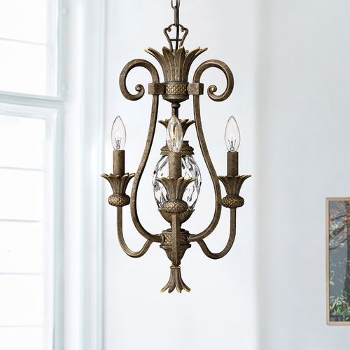 Hinkley Plantation 3-Light Mini Chandelier in Pearl Bronze by Hinkley Lighting 4103PZ