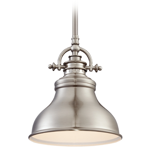 Emery Mini Pendant in Brushed Nickel by Quoizel Lighting