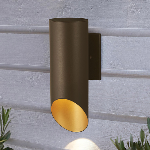 Pineview Slope Sand Bronze with Gold Outdoor Wall Light by Minka Lavery