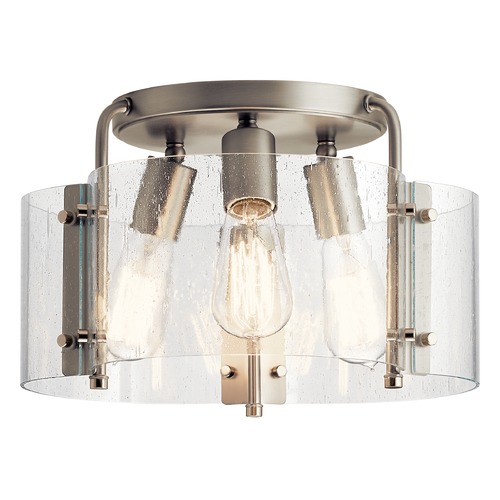 Kichler Lighting Thoreau Brushed Nickel Medium Semi-Flush Mount Light by Kichler Lighting 42954NI