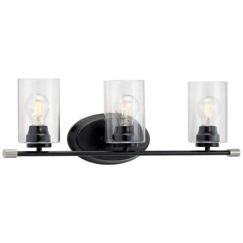Progress Lighting Riley Matte Black Bathroom Light