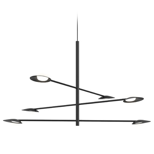 Rotaire 35.5-Inch Wide LED Pendant in Black by Kuzco Lighting