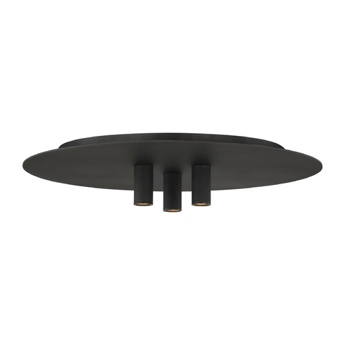 Visual Comfort Modern Collection Sean Lavin Ponte 16-Inch LED Flush Mount in Black by Visual Comfort Modern 700FMPNT16B-LED930