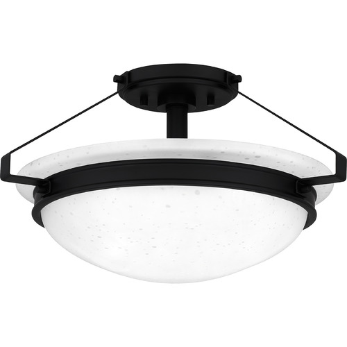 Quoizel Lighting Elderwood Semi-Flush Mount in Matte Black by Quoizel Lighting QSF5581MBK