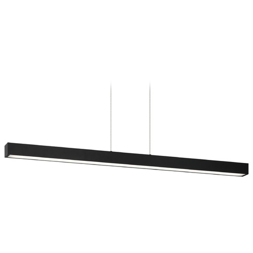 Matteo Lighting Presley Matte Black LED Island Light with Rectangle Shade