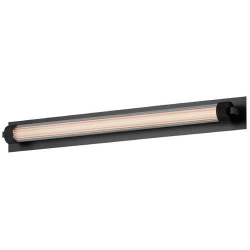 Doric Black LED Vertical Bathroom Light by ET2 Lighting