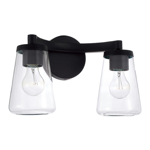 HomePlace by Capital Lighting Homeplace By Capital Lighting Aaron Matte Black Bathroom Light 161921MB-664