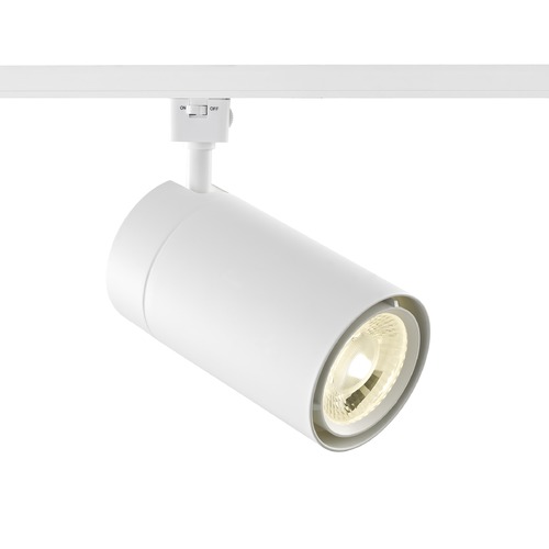 White 4000K LED Cylinder Track Head for Juno Track Systems by Recesso