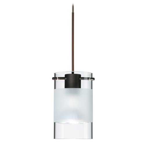 Besa Lighting Besa Lighting Scope Frosted Glass Bronze LED Mini-Pendant Light 1XT-6524EC-LED-BR