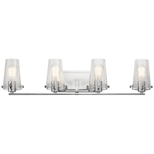 Seeded Glass Bathroom Light Chrome by Kichler Lighting