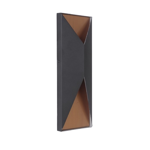 Peak Matte Black / Satin Brass LED Outdoor Wall Light by Craftmade Lighting