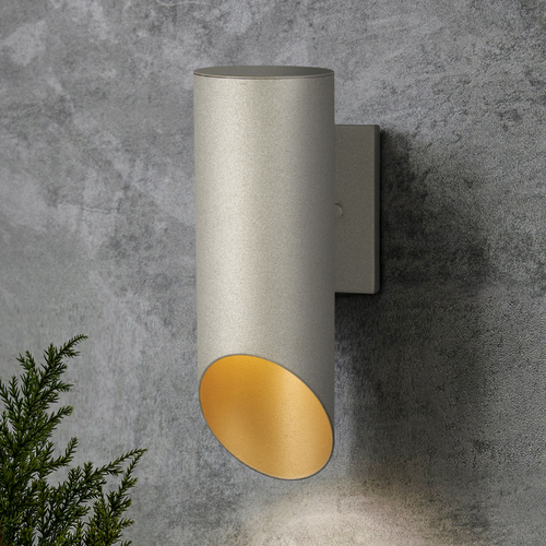 Pineview Slope Sand Silver with Gold Outdoor Wall Light by Minka Lavery