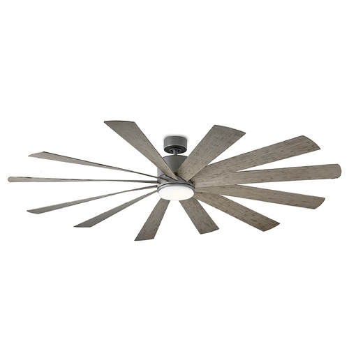 Modern Forms by WAC Lighting Windflower 80-Inch LED Smart Outdoor Fan in Graphite 3000K by Modern Forms FR-W1815-80L-GH/WG