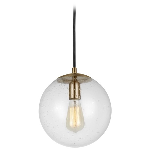 Leo 10-Inch Pendant in Satin Brass by Visual Comfort Studio