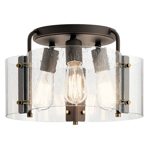 Kichler Lighting Thoreau Olde Bronze Medium Semi-Flush Mount Light by Kichler Lighting 42954OZ