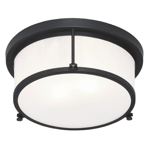 Caisse Claire Matte Black Flush Mount by Matteo Lighting
