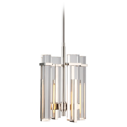 Visual Comfort Signature Collection Ian K. Fowler Malik Small Chandelier in Nickel by Visual Comfort Signature S5910PNCG