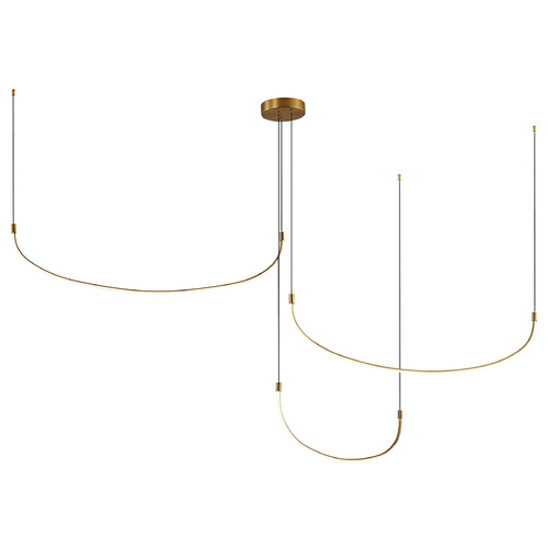 Talis Brushed Gold LED Multi-Light Pendant by Kuzco Lighting
