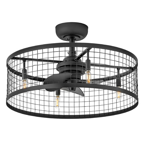 Hinkley Hinkley Finnigan Matte Black LED Ceiling Fan with Light 904724FMB-LIA