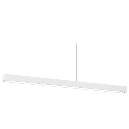 Matteo Lighting Presley Matte White LED Island Light with Rectangle Shade