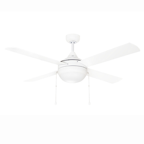 Maxim Lighting Quattro Matte White LED Ceiling Fan with Light